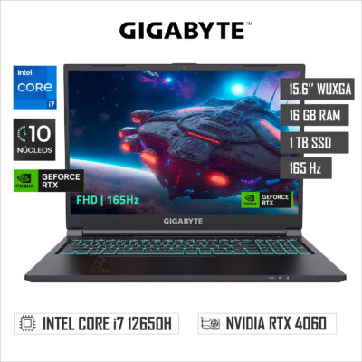 LAPTOP GIGABYTE G6 KF  H3US853HS -15.6" FHD-INTEL CORE I7 12650H - 16GB RAM - 1 TB SSD - RTX 4060 8GB